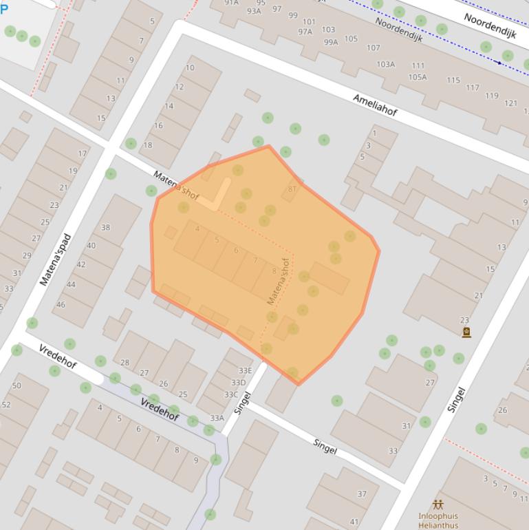 Kaart van postcodegebied 3311ZK.