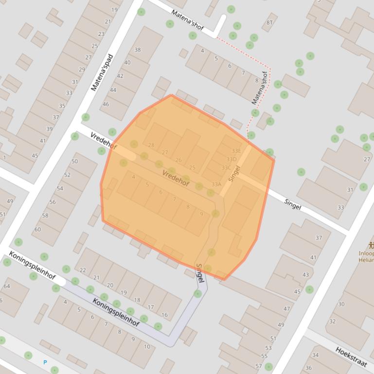 Kaart van postcodegebied 3311ZT.