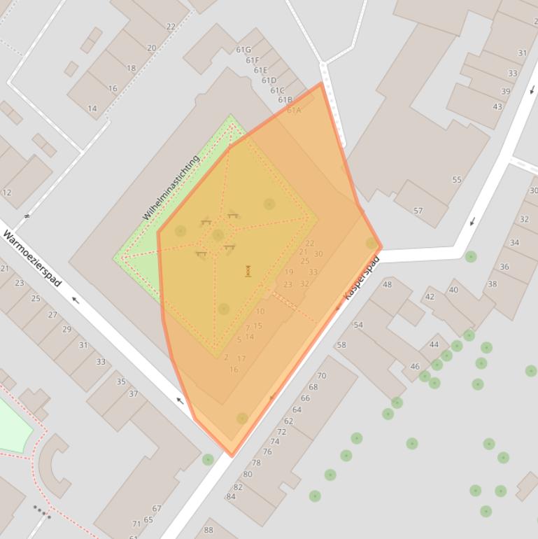 Kaart van postcodegebied 3311ZW.