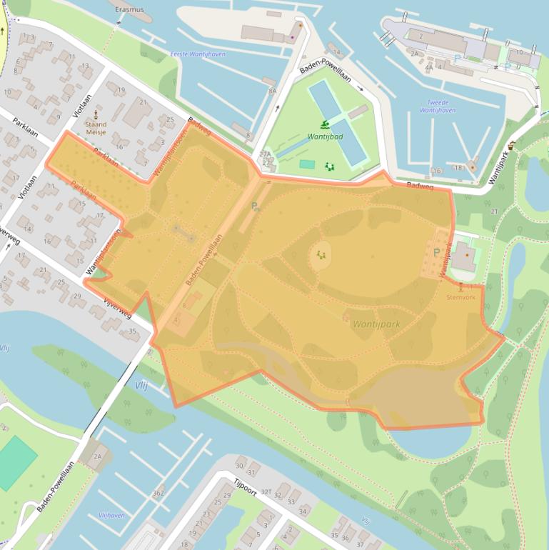 Kaart van postcodegebied 3312AA.