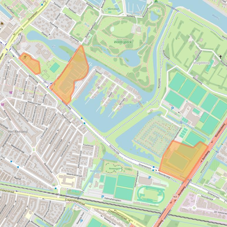 Kaart van postcodegebied 3312AM.