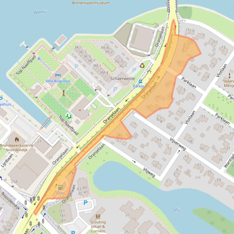 Kaart van postcodegebied 3312AN.