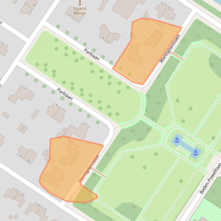 Kaart van postcodegebied 3312AW.