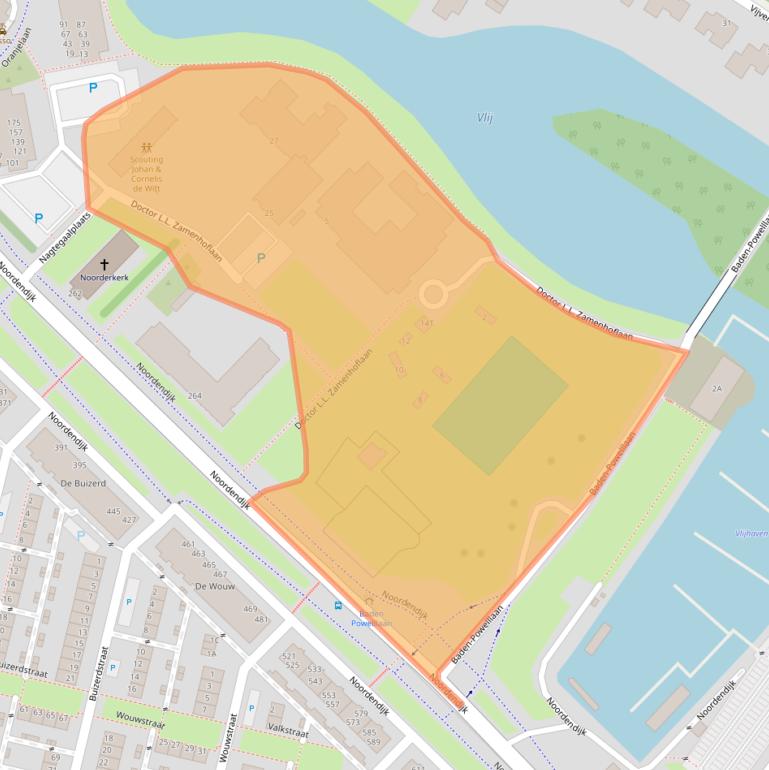 Kaart van postcodegebied 3312AX.