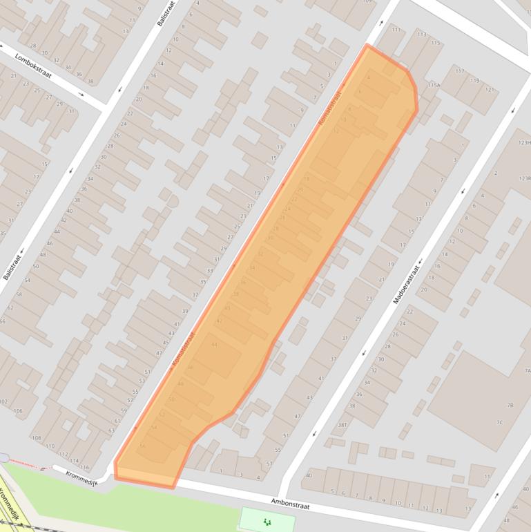 Kaart van postcodegebied 3312CC.
