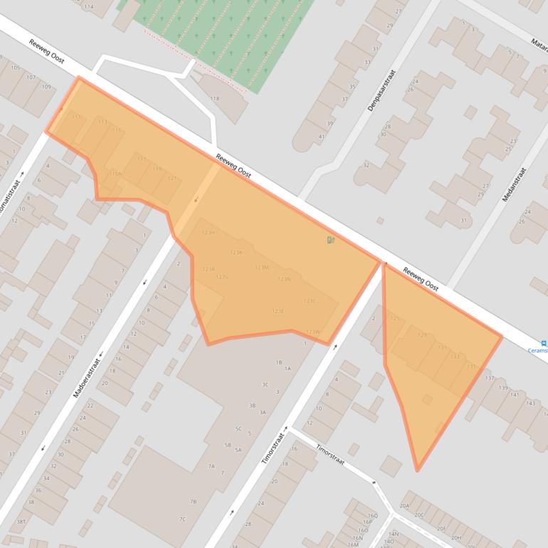 Kaart van postcodegebied 3312CM.