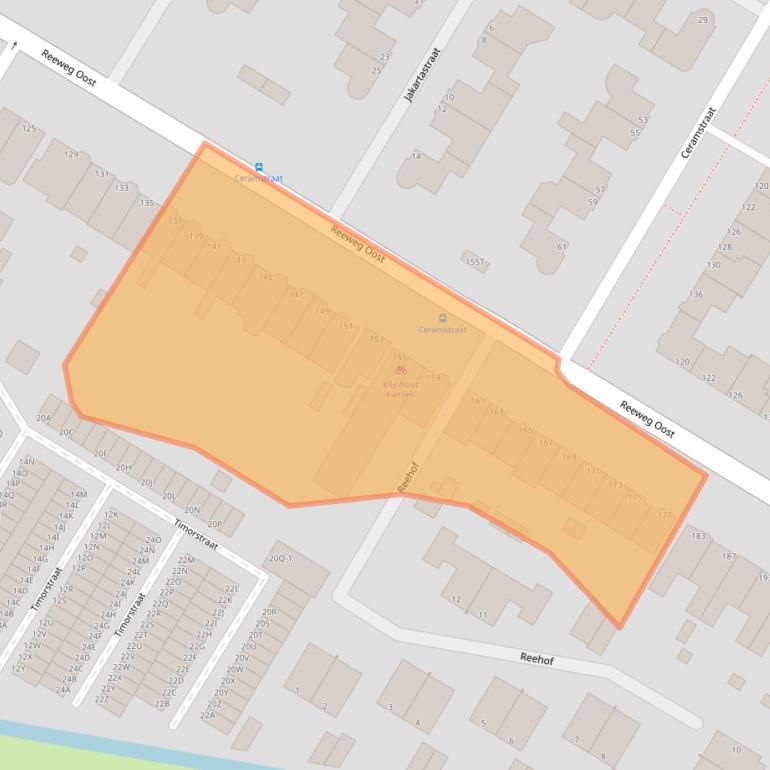 Kaart van postcodegebied 3312CN.