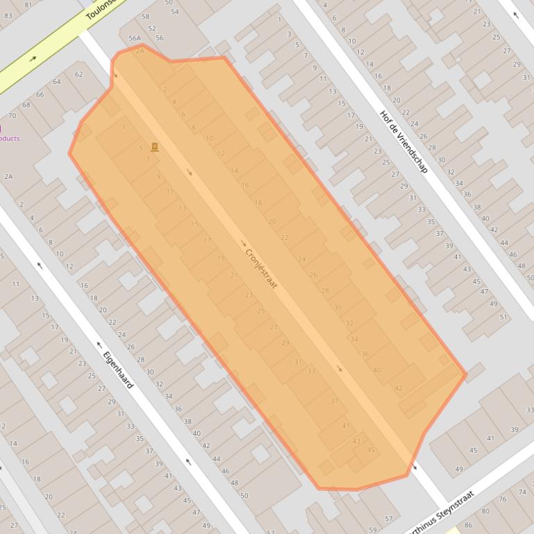 Kaart van postcodegebied 3312ED.
