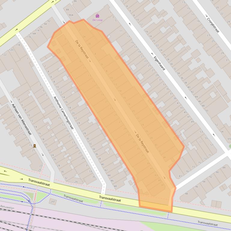 Kaart van postcodegebied 3312EE.