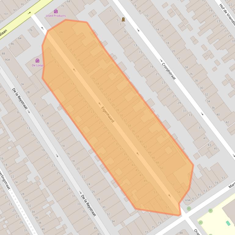 Kaart van postcodegebied 3312EH.