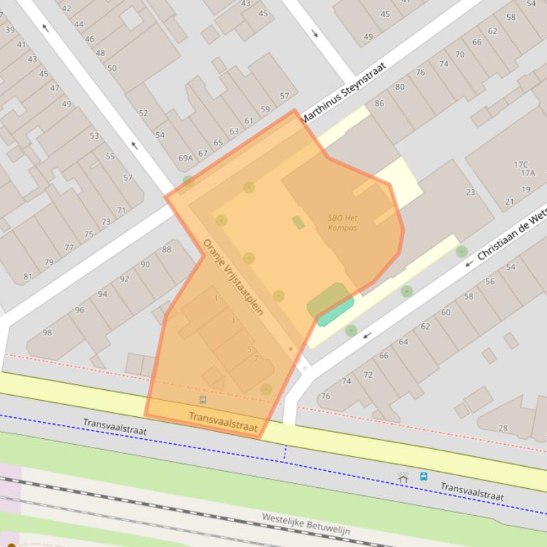 Kaart van postcodegebied 3312EP.