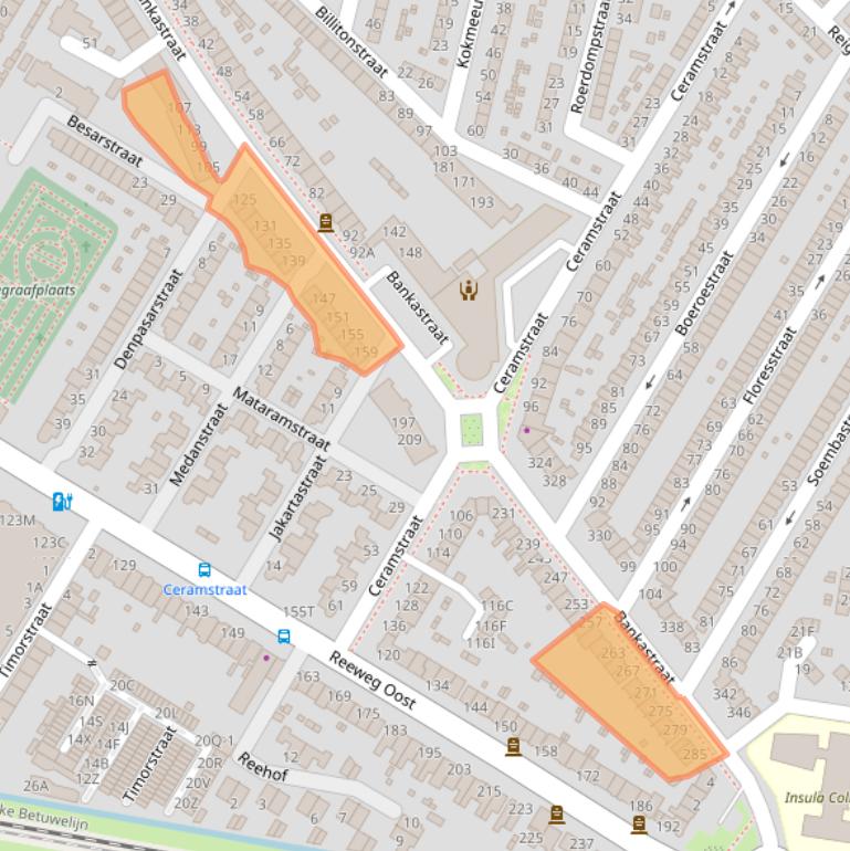 Kaart van postcodegebied 3312GC.