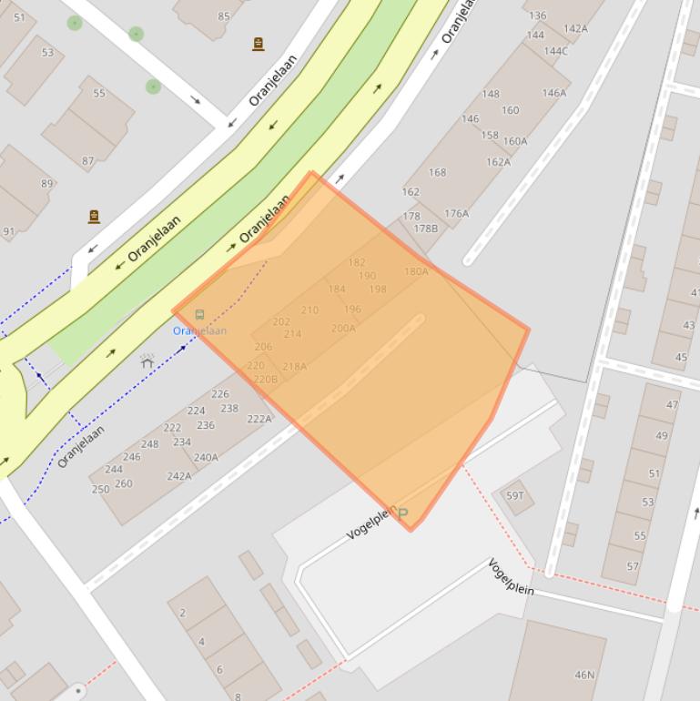 Kaart van postcodegebied 3312GL.