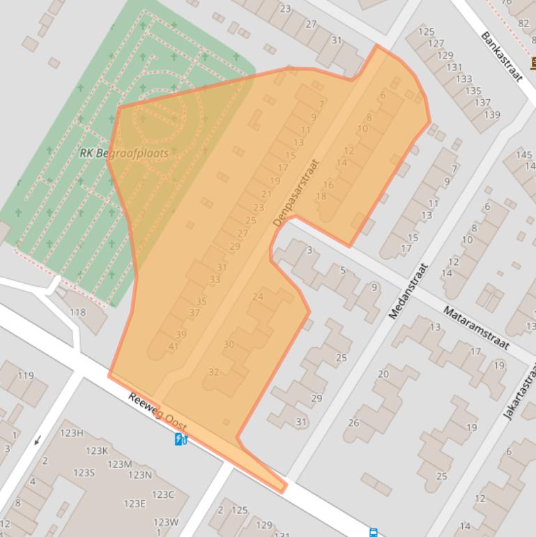 Kaart van postcodegebied 3312GW.