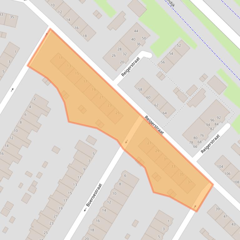 Kaart van postcodegebied 3312HK.