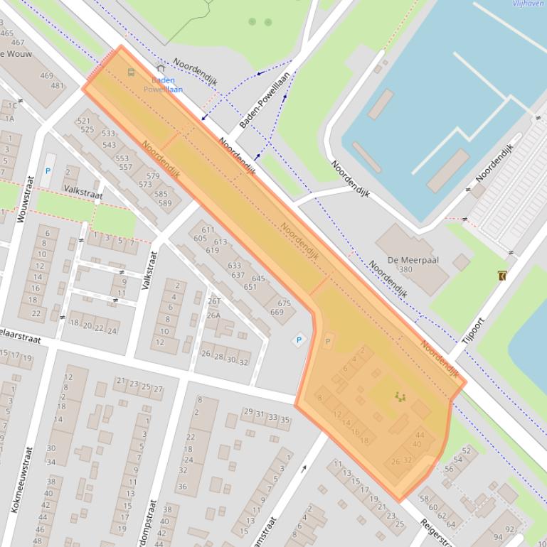 Kaart van postcodegebied 3312HM.