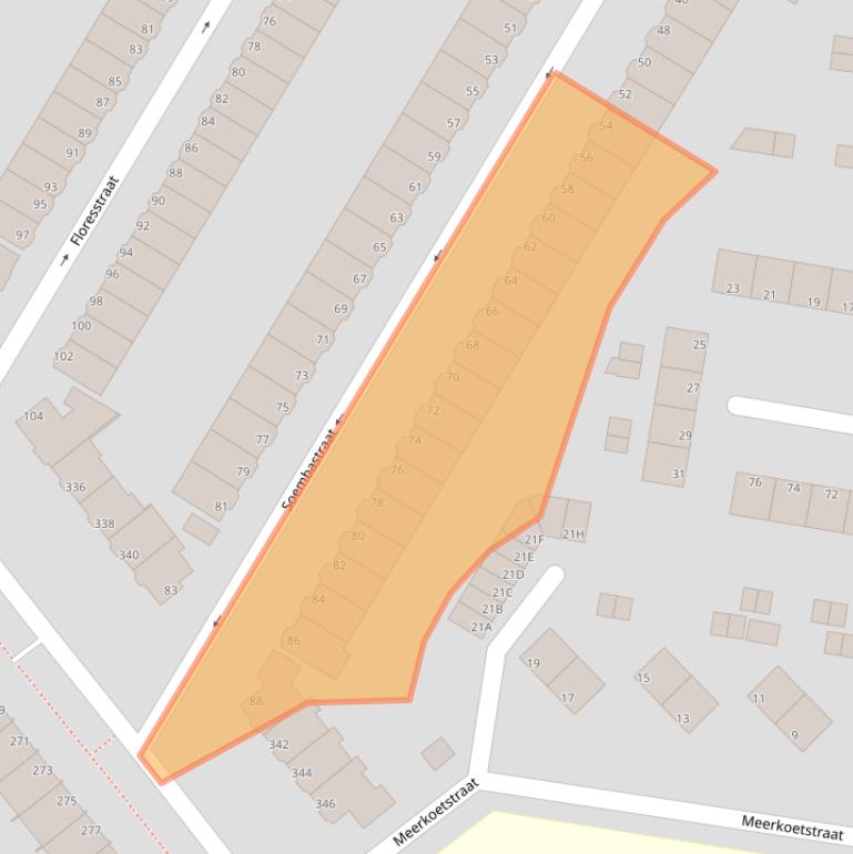 Kaart van postcodegebied 3312HW.