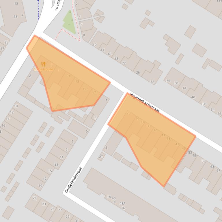 Kaart van postcodegebied 3312JG.