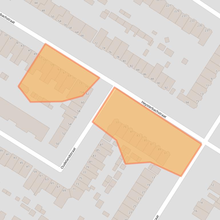 Kaart van postcodegebied 3312JH.