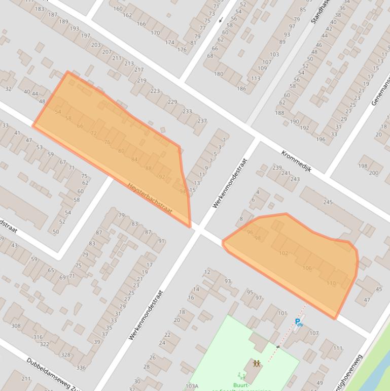 Kaart van postcodegebied 3312JL.