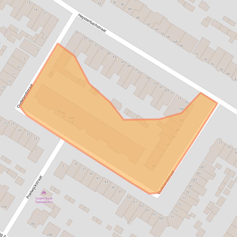 Kaart van postcodegebied 3312JS.