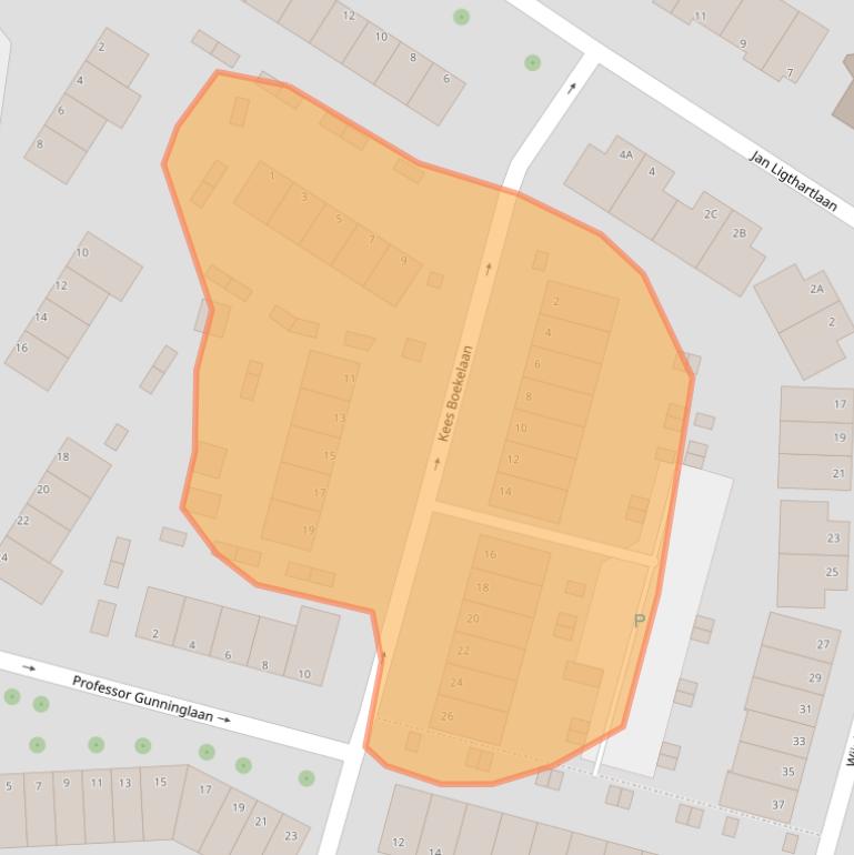 Kaart van postcodegebied 3312KH.