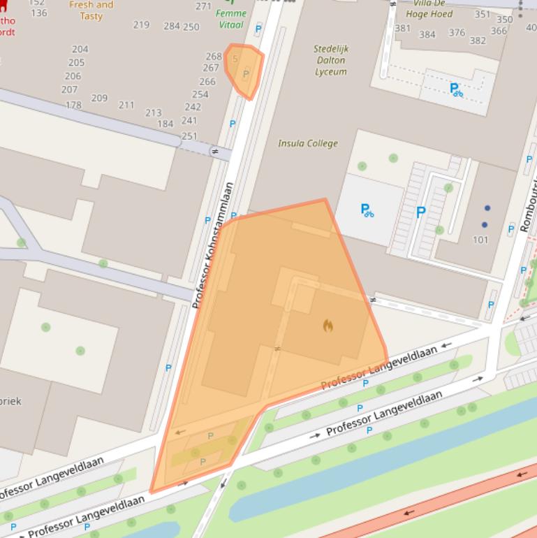 Kaart van postcodegebied 3312KL.