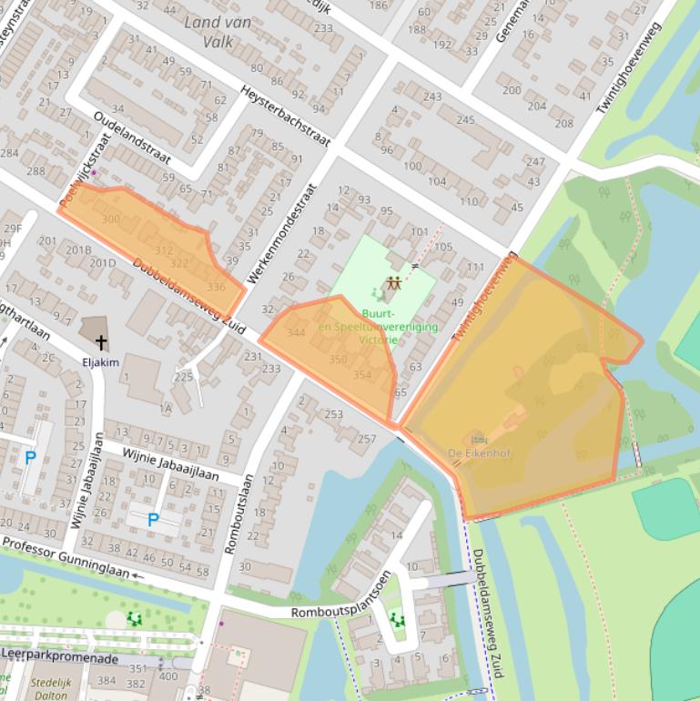 Kaart van postcodegebied 3312KT.