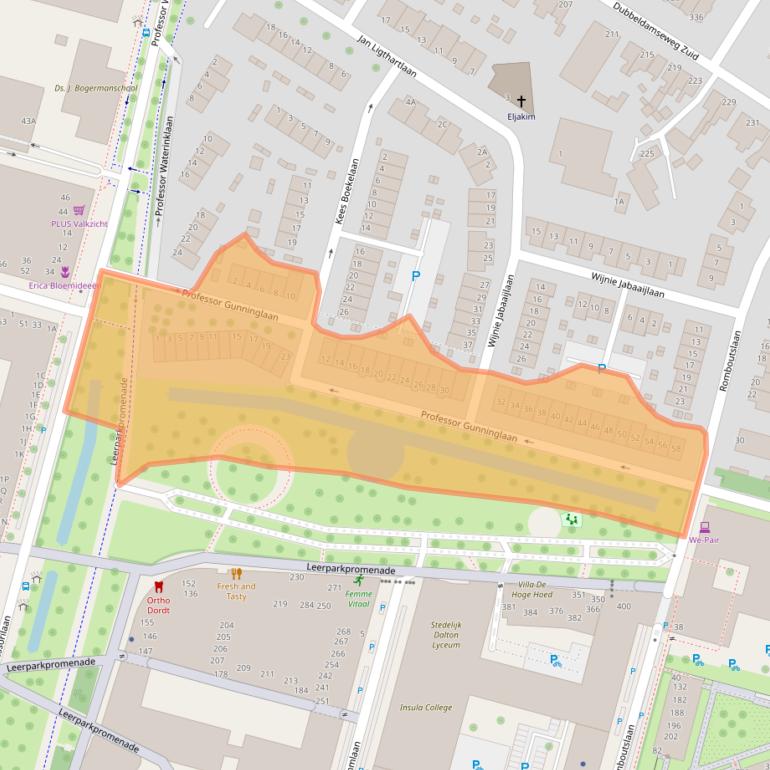 Kaart van postcodegebied 3312KX.