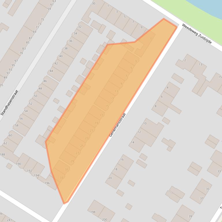 Kaart van postcodegebied 3312LA.