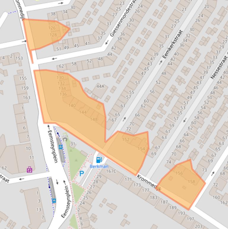 Kaart van postcodegebied 3312LG.