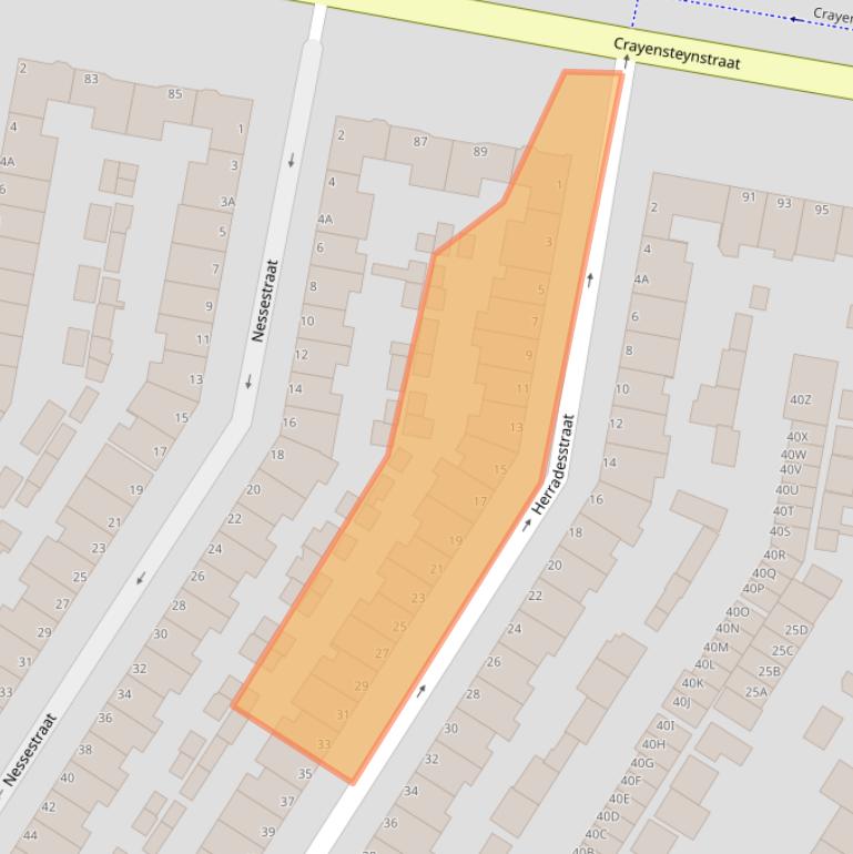 Kaart van postcodegebied 3312NK.