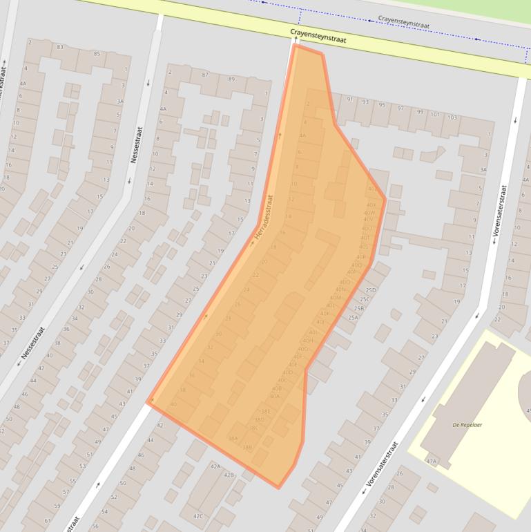 Kaart van postcodegebied 3312NM.