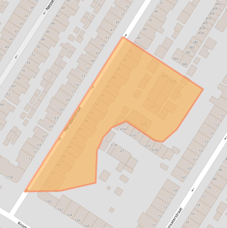 Kaart van postcodegebied 3312NN.