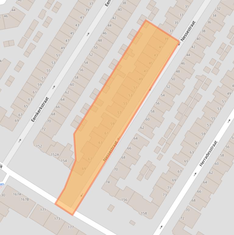 Kaart van postcodegebied 3312NR.