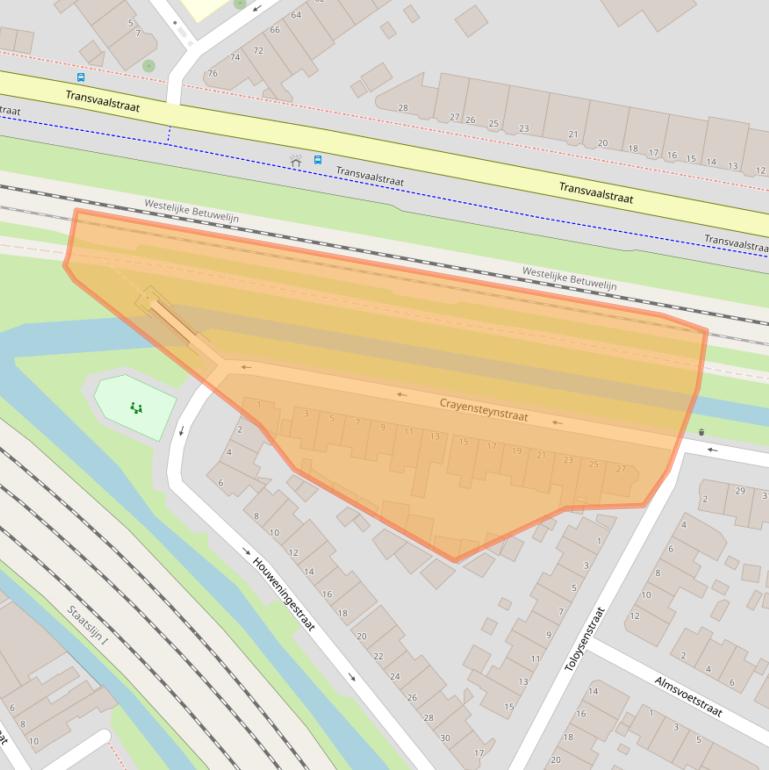 Kaart van postcodegebied 3312PC.