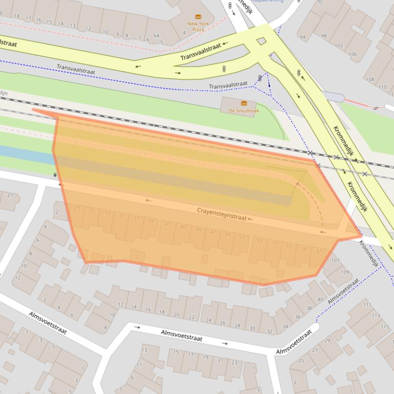 Kaart van postcodegebied 3312PD.