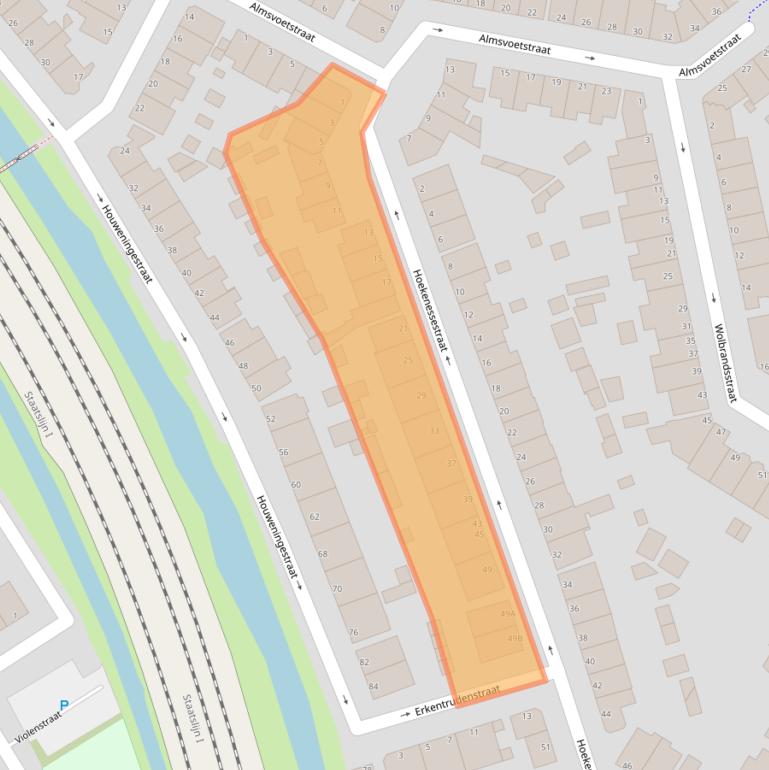 Kaart van postcodegebied 3312PG.