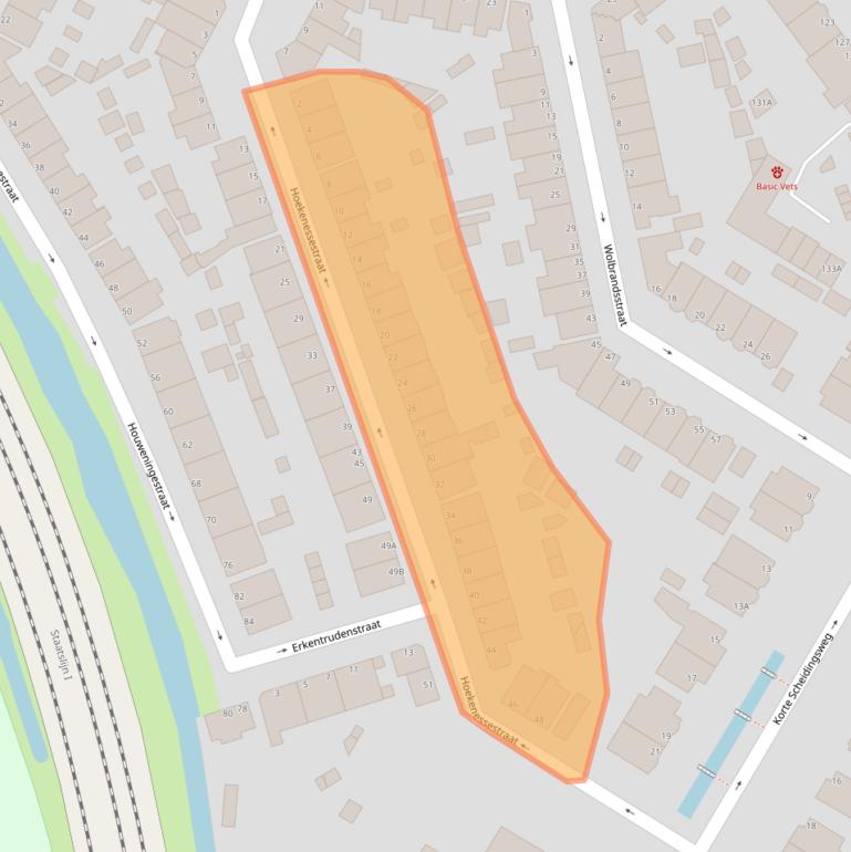 Kaart van postcodegebied 3312PJ.