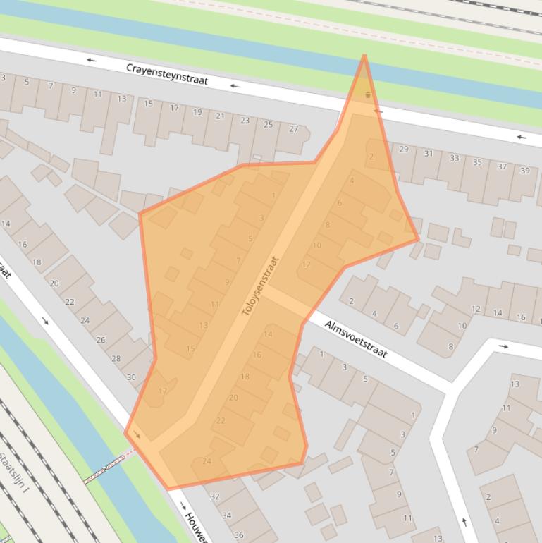 Kaart van postcodegebied 3312PS.