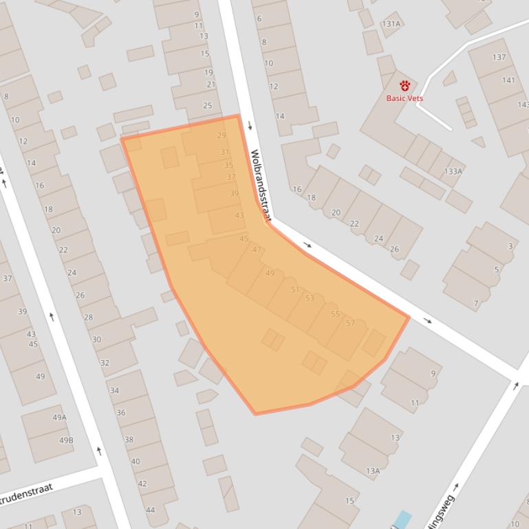 Kaart van postcodegebied 3312PV.