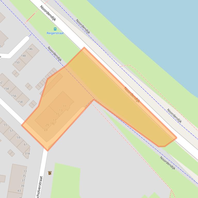 Kaart van postcodegebied 3312RA.