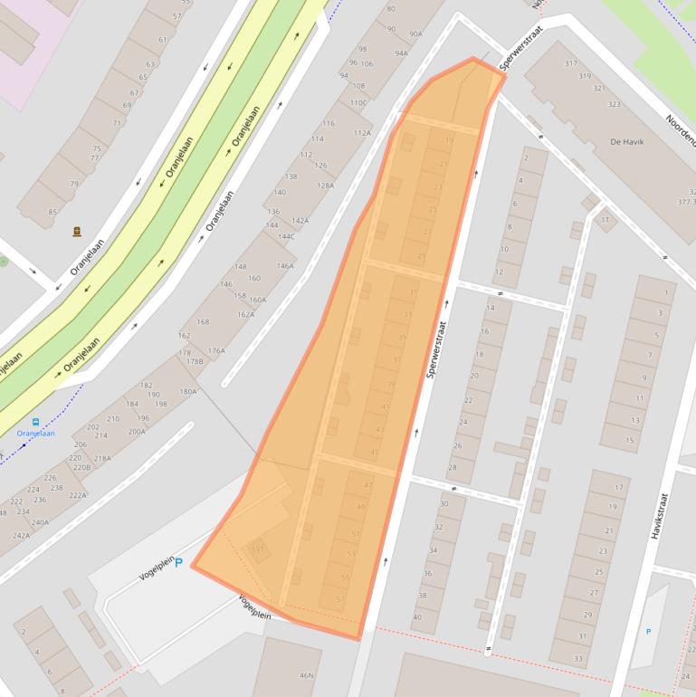 Kaart van postcodegebied 3312TL.