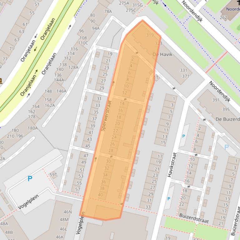 Kaart van postcodegebied 3312TM.