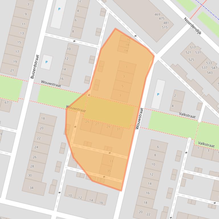 Kaart van postcodegebied 3312TP.