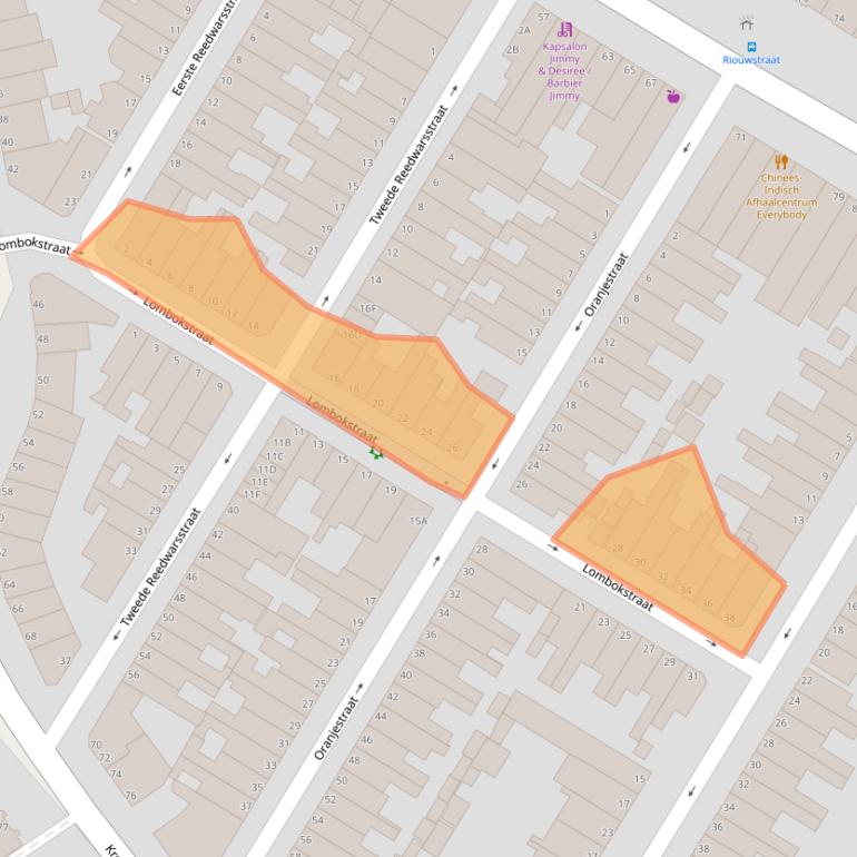 Kaart van postcodegebied 3312VE.