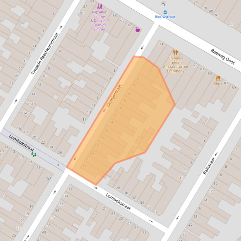 Kaart van postcodegebied 3312VH.