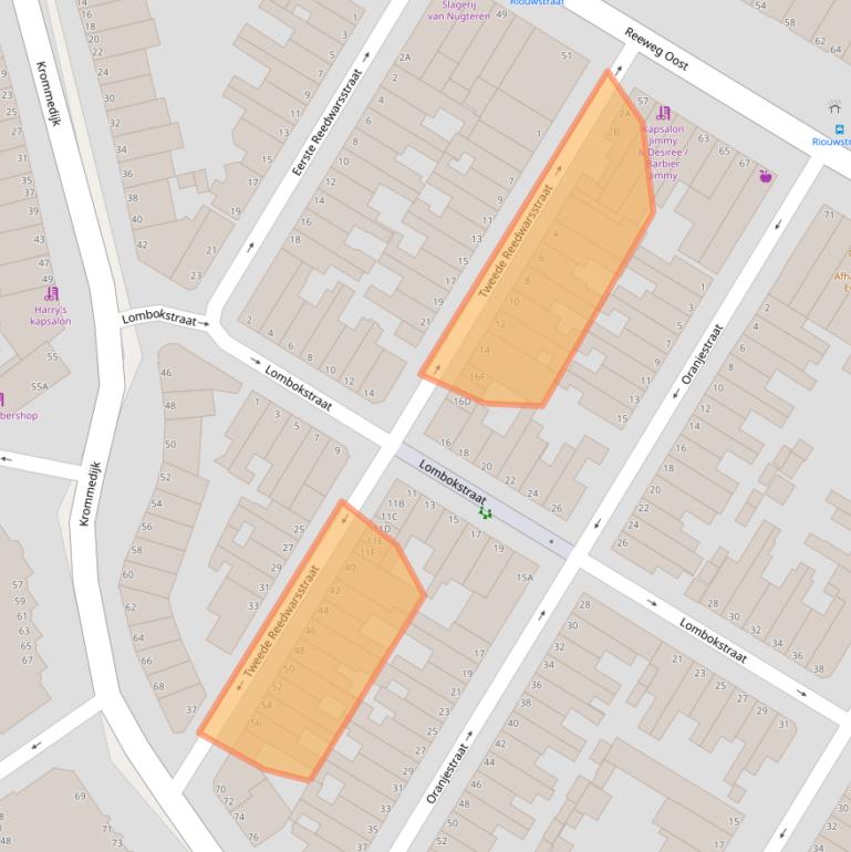 Kaart van postcodegebied 3312VM.