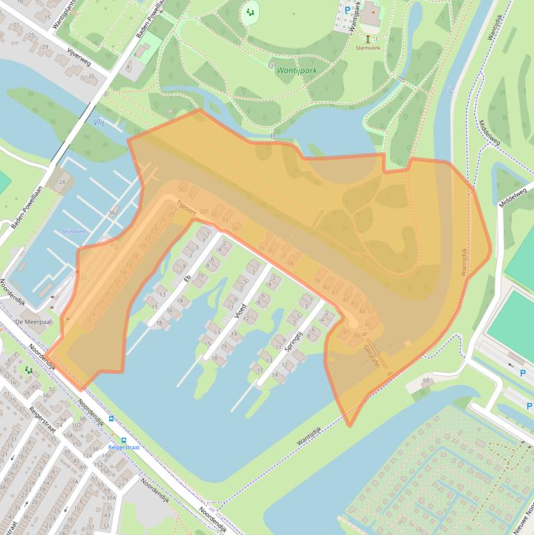 Kaart van postcodegebied 3312WB.