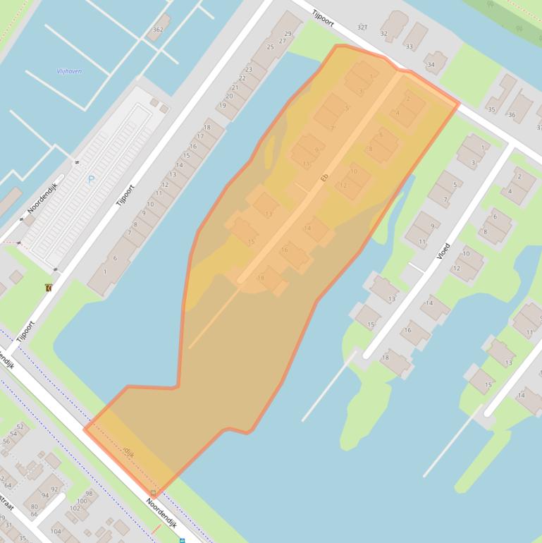 Kaart van postcodegebied 3312WC.